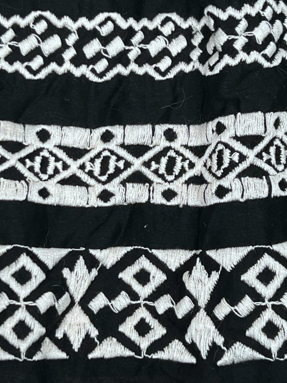 Vintage Italian Cotton Embroidered Southwestern Boho Cottagecore Skirt Sz 6 NWOT - Picture 7 of 11